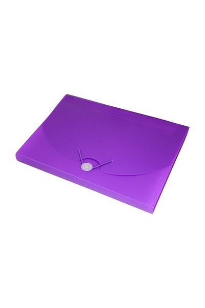Umix A-4 Gusseted 13 Compartment Elastic Document File Purple U1126P-Mo