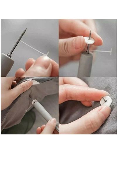 QNİAY Σετ Παπλωματοθήκη και θήκη σεντονιών Fixer Button Set Παπλωματοθήκη Κλιπ