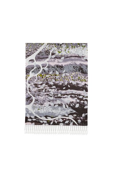 QOZA Μοτίβο Modal Silk Shawl - Sunset Pattern - Μαύρο