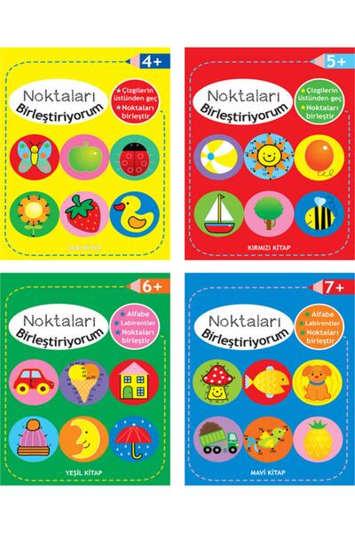 Parıltı Yayıncılık Noktaları Birleştiriyorum Serisi - Sarı+mavi+kırmızı+yeşil...