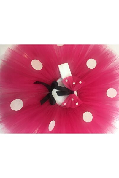 CAN BUTİK Canbutik Tütü Etek Bağlamalı 23 Nisan Kostüm Fuşya