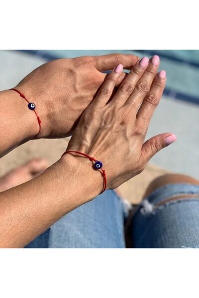 TakıConcept 2 Adet Sevgili Arkadaşlık Best Frends Nazar Boncuklu Ayarlı Ip Bi...