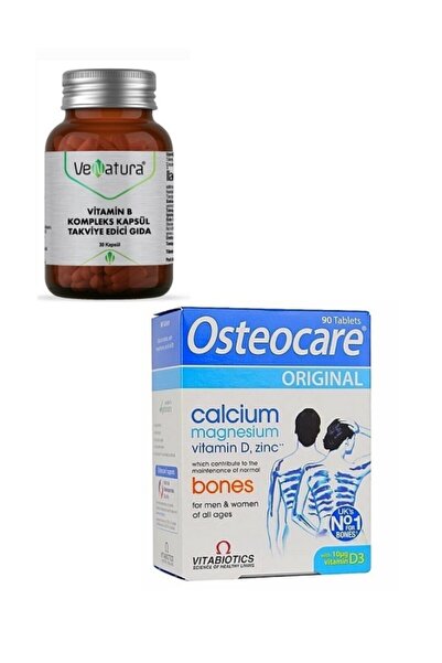 VeNatura Vitamin B Complex Food - 30 Capsules + Osteocare 90 Tablets