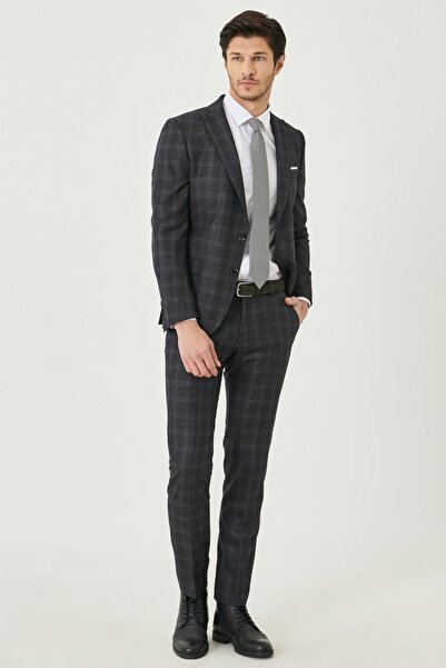 ALTINYILDIZ CLASSICS Costum Slim Fit pentru bărbați, gri antracit
