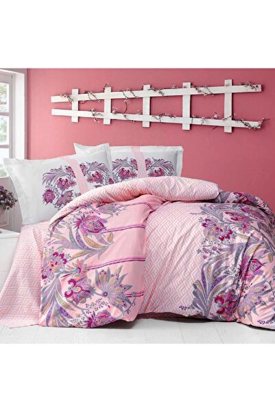 Altınbaşak Ranforce Nevresim Takımı Tek Kişilik- Selva Pembe