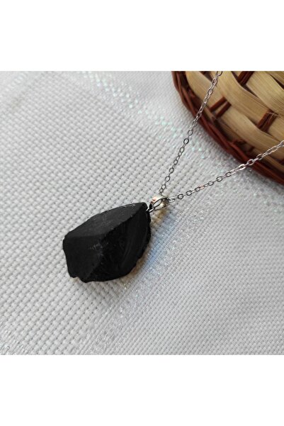 ByKolyeucum Işlenmemiş Ham Doğal Obsidyen Taşı Doğal Taş Kolye