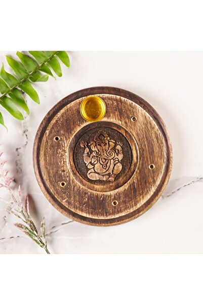 Mitr Ganesh Temalı Yuvarlak Tütsülük