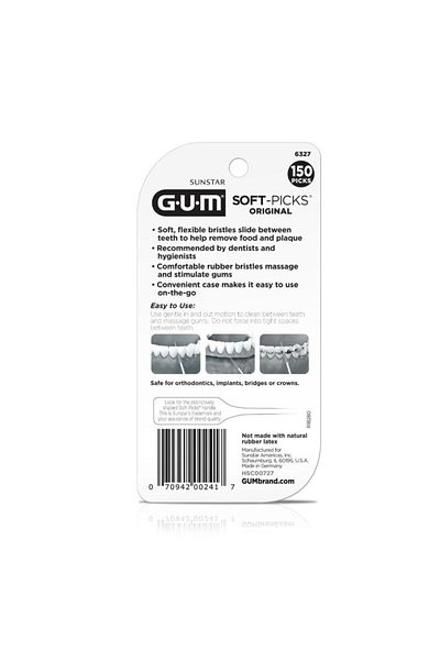 GUM Soft Picks Interdental Cleaning Interface Brush Toothpick 150 Pieces