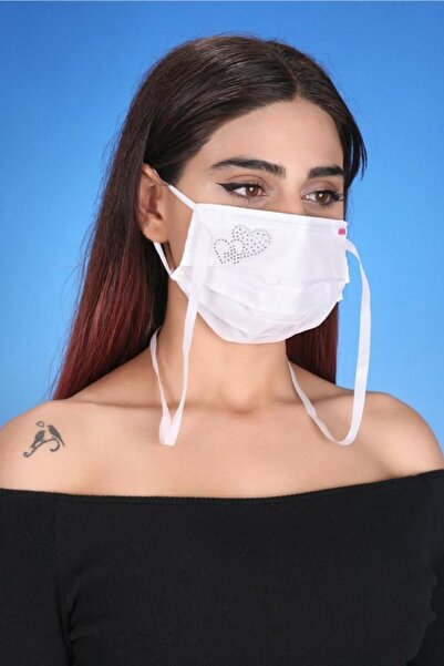 meditex Gümüş Iyonlu Boyundan Askılı Cerrahi Ve Yıkanabilir Taşlı Maske K-2 B...