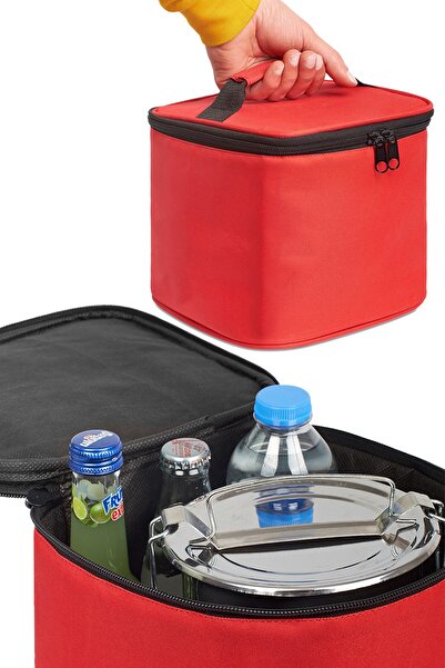 joseki Insulated Lunch Bag Thermal Hot Cold Holder Meal Food Lunch Carry Thermos Red