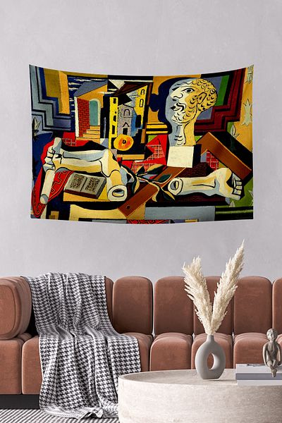 Vagonik Covor de perete Pablo Picasso în studio 140x100 cm-70x100 cm