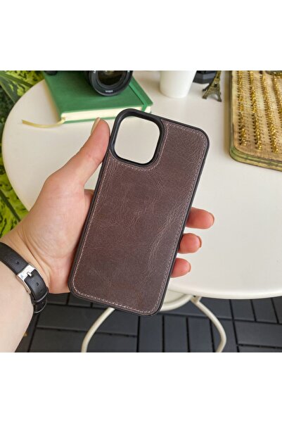 Modica Torino - iPhone 12 & 12 Pro Genuine Leather Coated Gray Phone Case