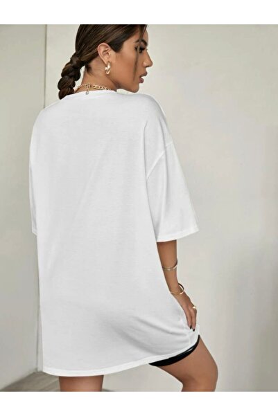 AFROGİYİM Μπλουζάκι White Love Never Printed