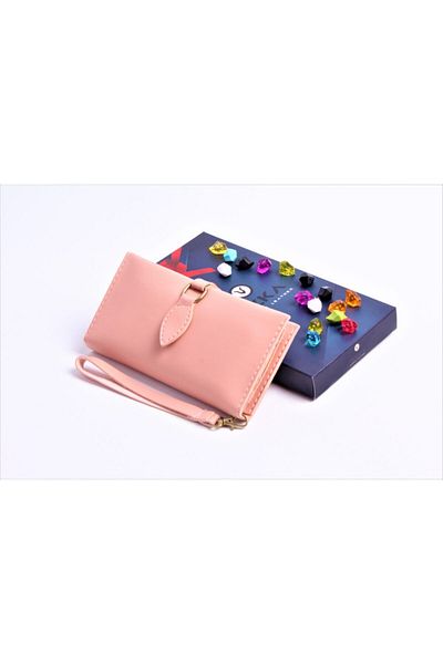 Ozka Leather Collection Women's Wallet with Drop Clip