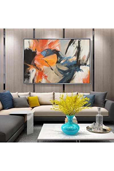 Markazip Gümüş Metal Çerçeveli Kanvas Tablo 70x100cm Yr0024-g