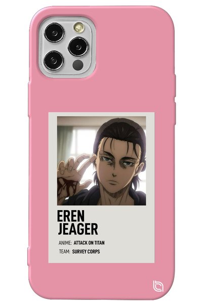 WANNA PROTECT iPhone 13 Pro Pink Premium Velvet Attack on Titan Patterned Sil...