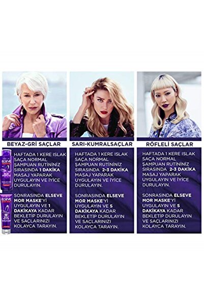 ELSEVE Marka: L'oréal Paris Turunculaşma Karşıtı Mor Şampuan, 200 ml