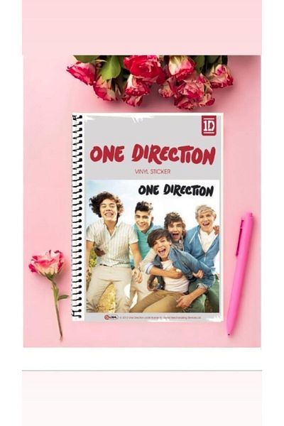 AYAŞLI KIRTASİYE One Direction Anime Notebook 1 Piece Special Design A4 Size Wired Striped Notebook 21*29 Cm