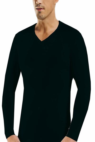 Namaldı Namaldi 174 كم طويل حراري برقبة على شكل حرف V للرجال