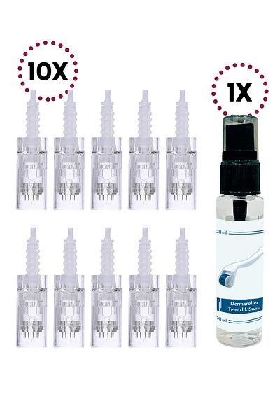 Dr.Pen 10 Pieces 12 Pin Dermapen Needle Original Dermapen Needle Cartridge with White Socket A10-n2-mym-m5-m7 Model