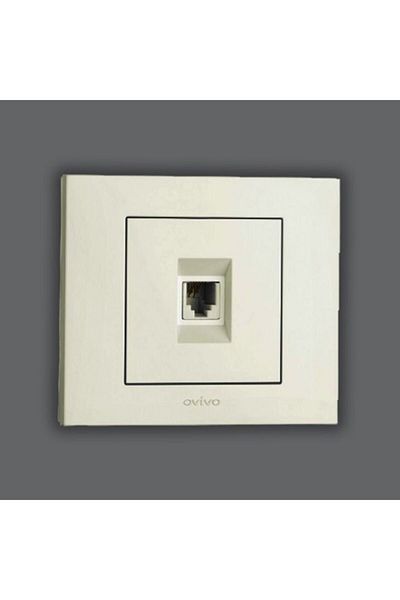OVİVO Ovivo Grano White Rj11 Numeris Telephone Socket Frame Included
