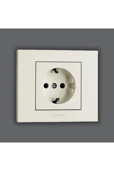 OVİVO Grano White Grounded Socket
