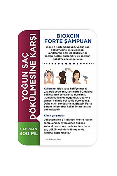 Bioxcin Brand: Forte Shampoo 1 Pack for All Sheets