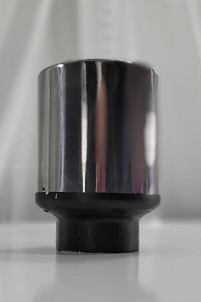 SML Dizayn 90'lık Düz Egzoz Ucu Tekli Tek Taraf Krom Egzos Başlığı 90 Mm Tek ...