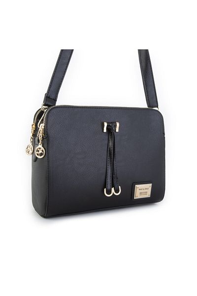Nas Bag Γυναικεία χιαστί μαύρη τσάντα