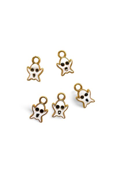 Lade كرسي هزاز مطلي بالذهب (11x14 ملم) - أبيض 5 قطع