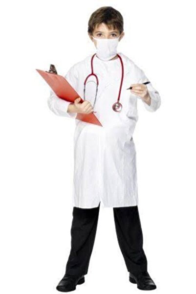 MY Kostüm Çocuk Doktor Önlüğü Kız Erkek Uyumlu