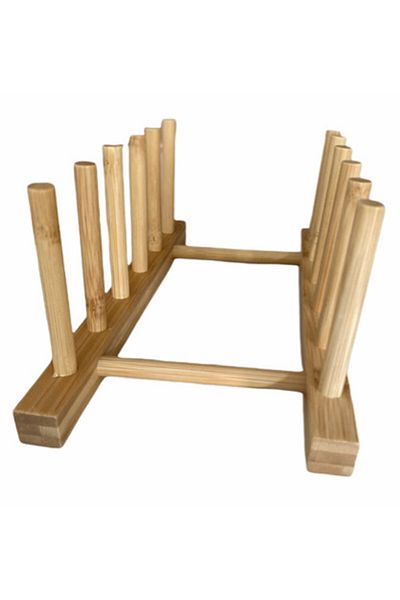 RENK YAPI RÜYASI Επιτραπέζια γλάστρα Bamboo - Ποιοτικό φυσικό υλικό, διαφορετικά μεγέθη πιάτων Organza