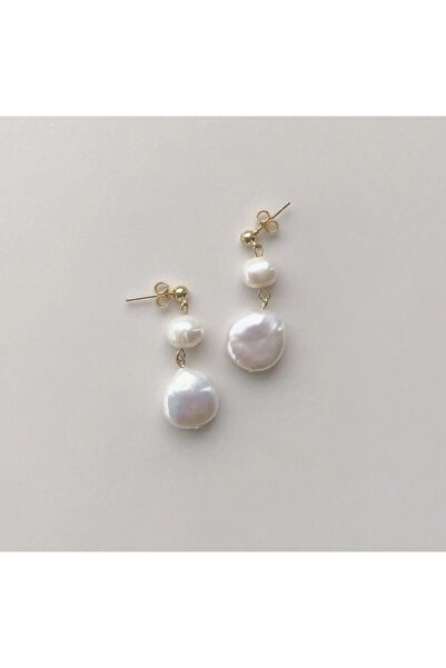 AYYA ATELIER Women's Gold Top Pearl Double Earrings