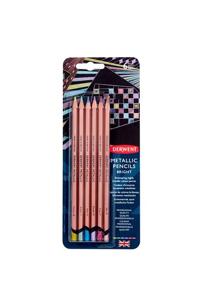 Derwent Metallic Pencil Metallic Paint Pen Set of 6