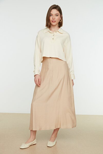 Trendyol Modest Skirt - Beige - Maxi