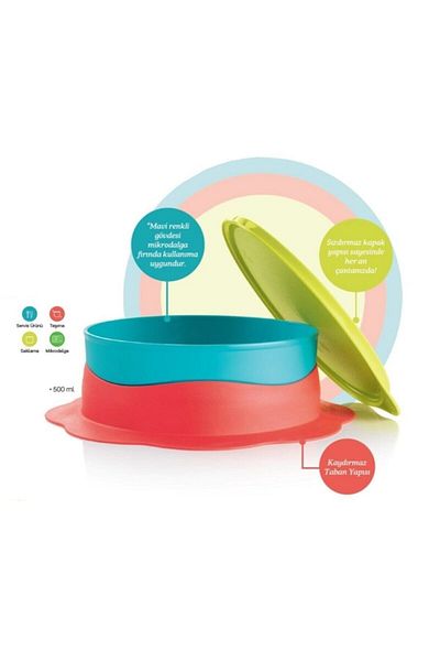 Tupperware My First Plate Food Bowl for Microwave Hsgl