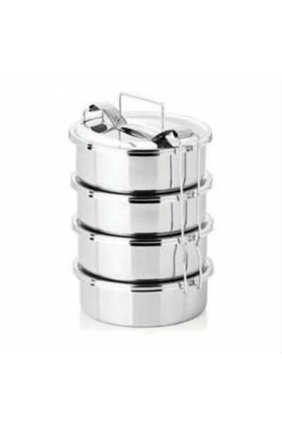 abnturk Isıtılabilir Sefertası 4 Katlı 1-3 Kişilik,12x6cm Sefer Tası,paslanma...