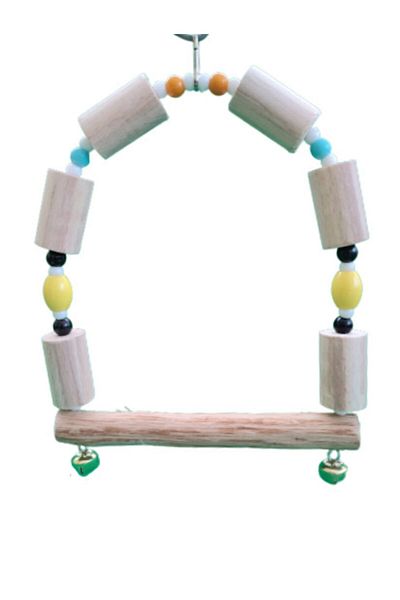 Wooden Bird Sultan Parrot Natural Wood Swing