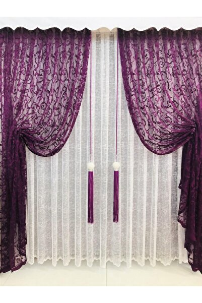 Artper Perdeniz ستارة خلفية 2 أجنحة آلية تول ستارة خلفية بلوم