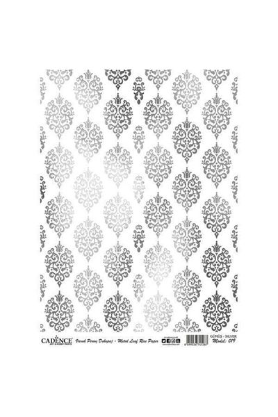 Cadence Silver Foil Brass Decopage Paper Model:019
