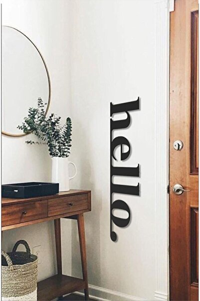Pey Aksesuar Hello Dekoratif Mdf Tablo