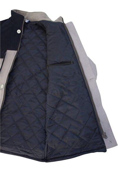 Uniprom Jachetă pentru bărbați, gri bleumarin, căptușită cu material