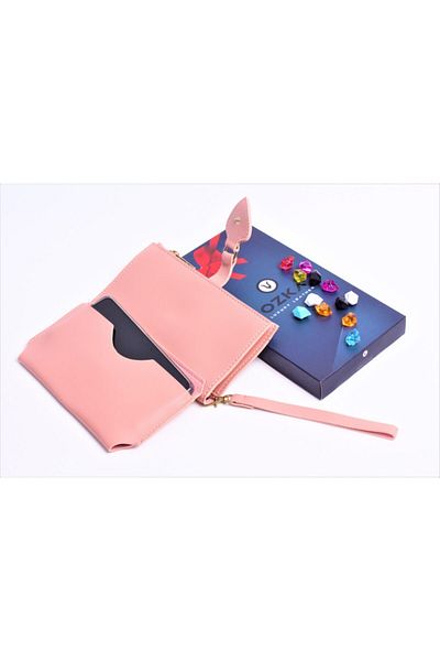 Ozka Leather Collection Trendy Spade Clip Women's Wallet with Phone Compartment - Keychain