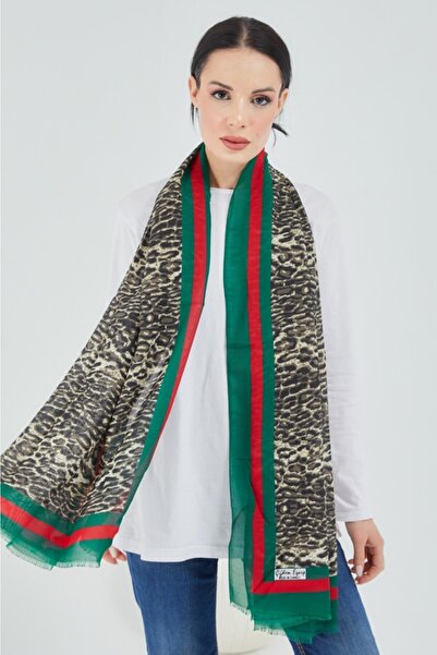 çiğdem eşarp Masalsu Desenli Şal Fular Leopar Desen