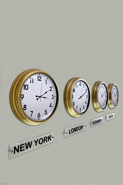 Platin Saat طقم معدني عتيق بمينا أبيض مقاس 40 سم مكون من 4 قطع للفندق بالتوقي...