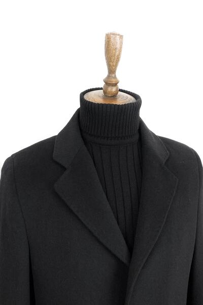 ŞAN GİYİM 905 Men's Black Jacket Collar Short Coat