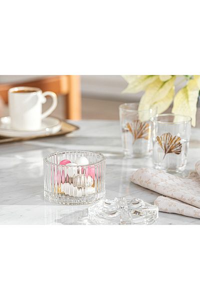 English Home 8X7 cm Classic Std Aris Glass Sugar Bowl