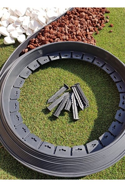 Doğalsan Tarım Çim Ayırıcı 25 M Siyah Çim Bahçe Sınırlayıcı Taş Toprak Ayırac...