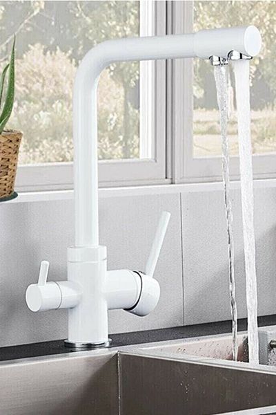 HMS White Purified 3 Way Kitchen Sink Faucet