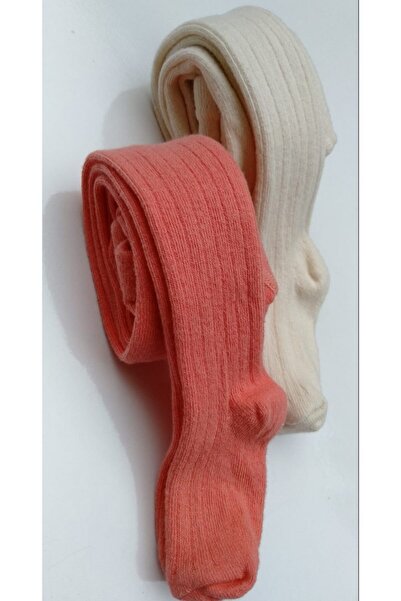 BEBEĞİME ÇORAP Pack of 2 Ribbed Baby Socks / Children's Pantyhose
